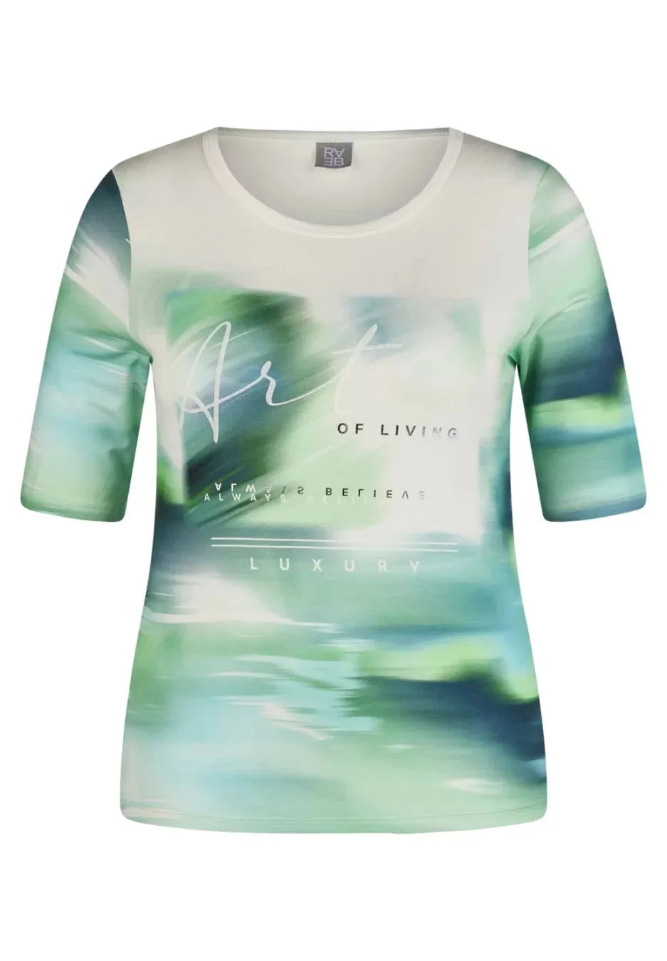 214350- Green & White Ombre Print TShirt- Rabe