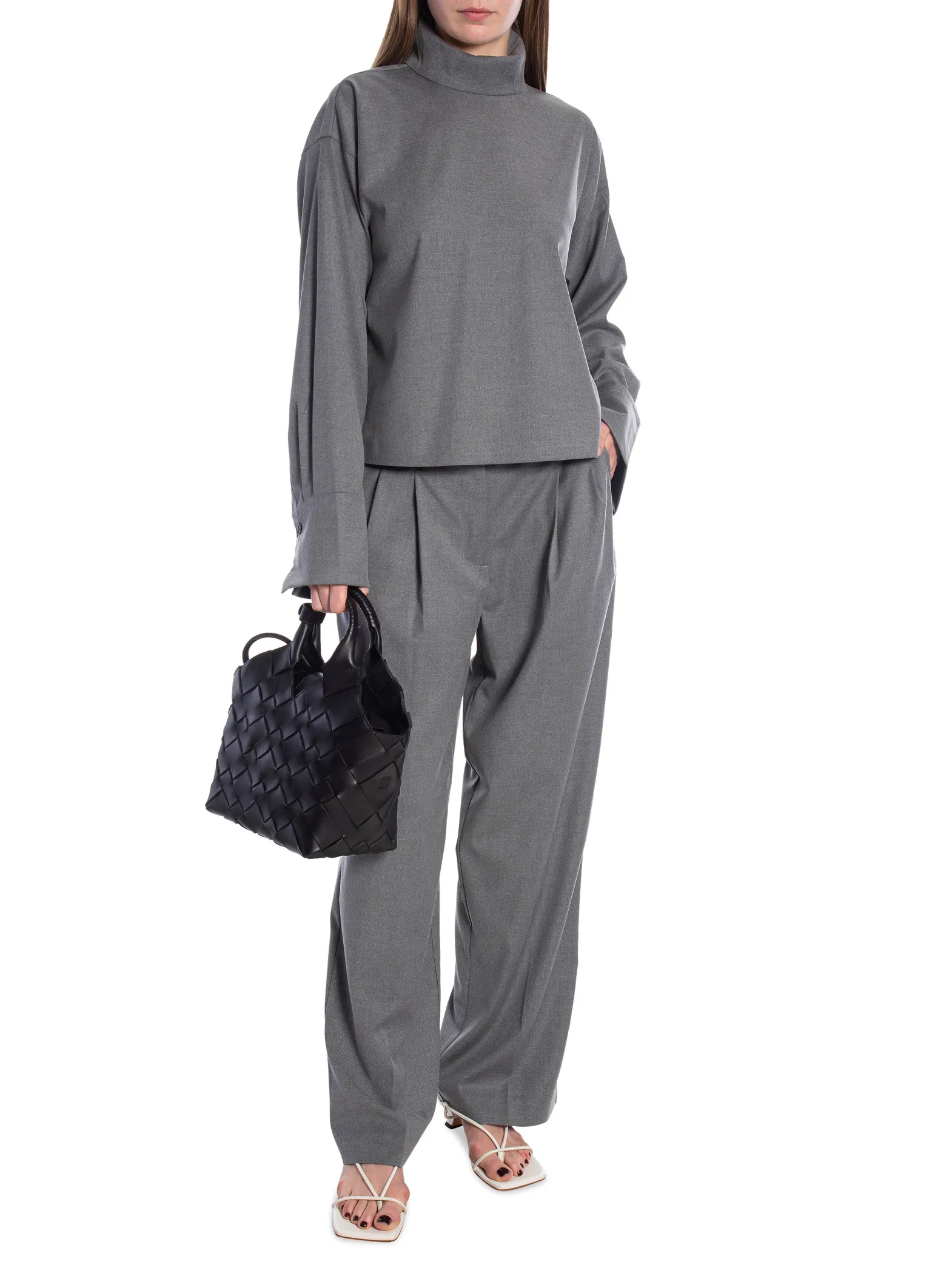 2NDDAY TOP 2ND FRANCISCA CLASSIC TAILORING DARK GREY MELANGE