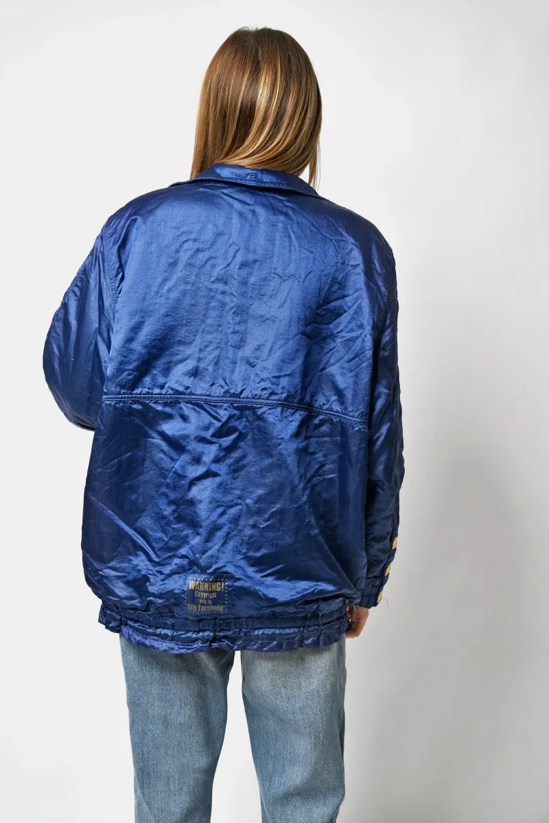 80s retro windbreaker coat