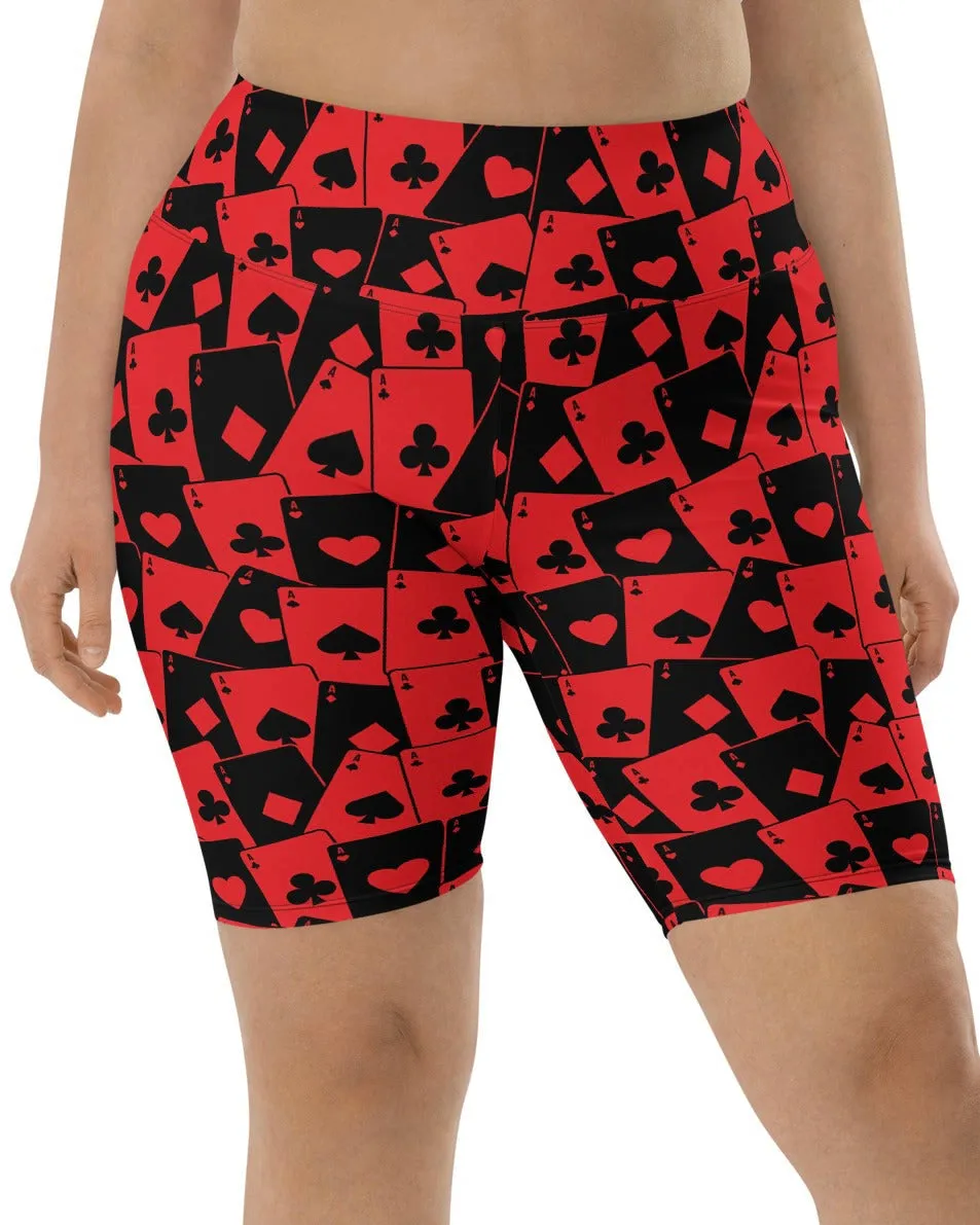 Ace Of Hearts Biker Shorts