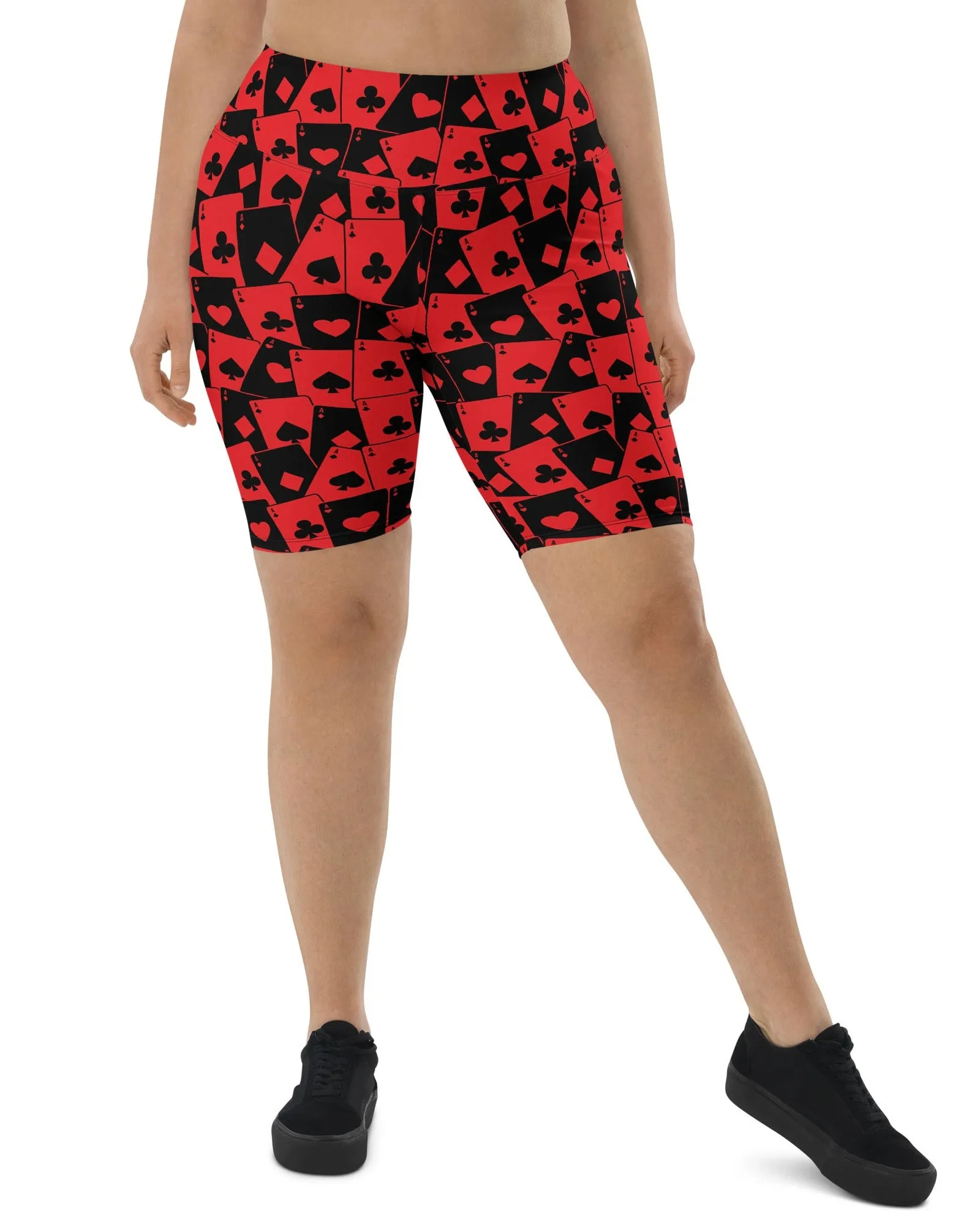 Ace Of Hearts Biker Shorts