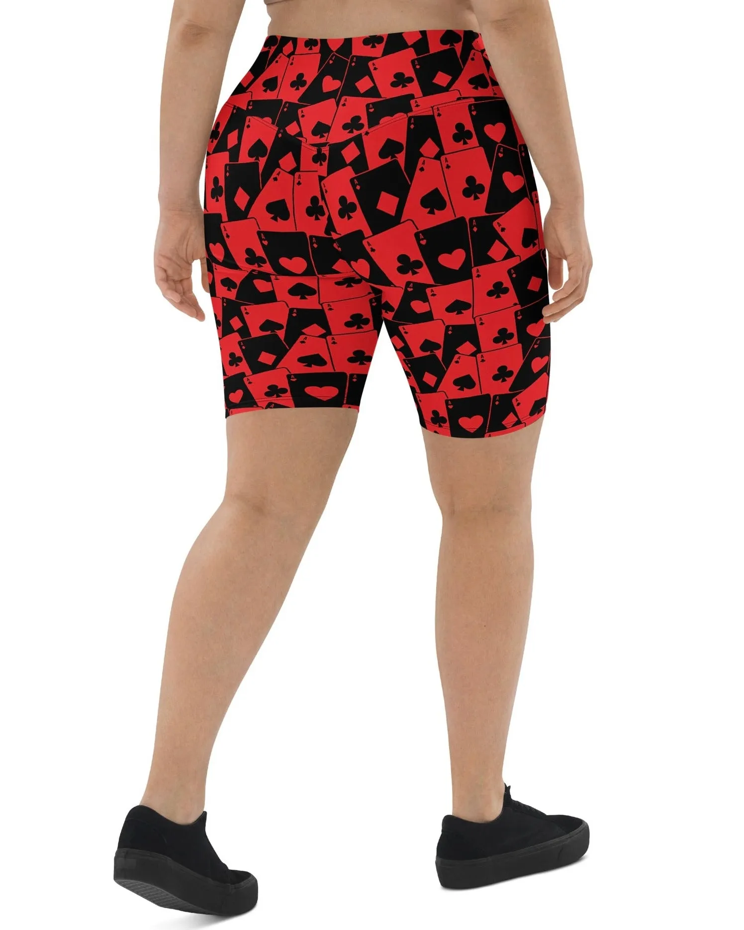 Ace Of Hearts Biker Shorts