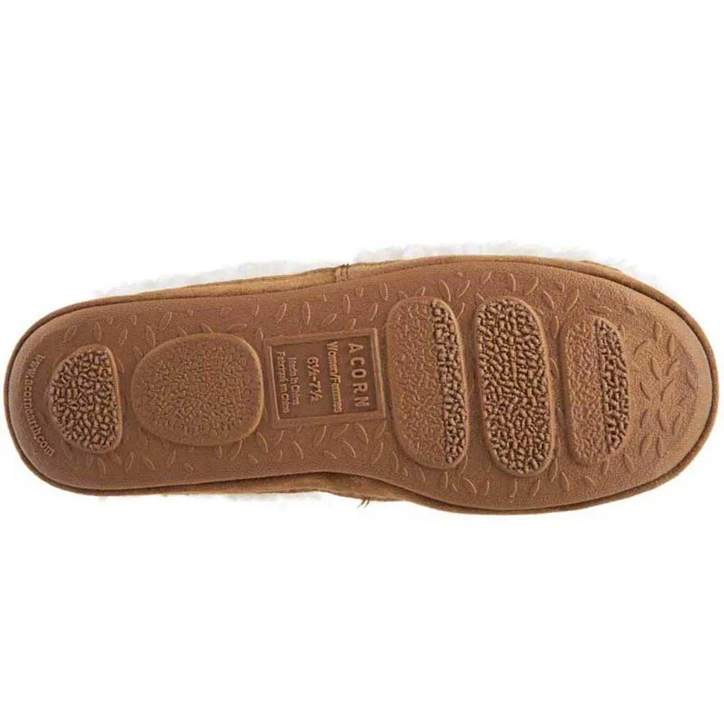 Acorn Moc II Collapsible Heel Slipper Buff Popcorn (Women's)