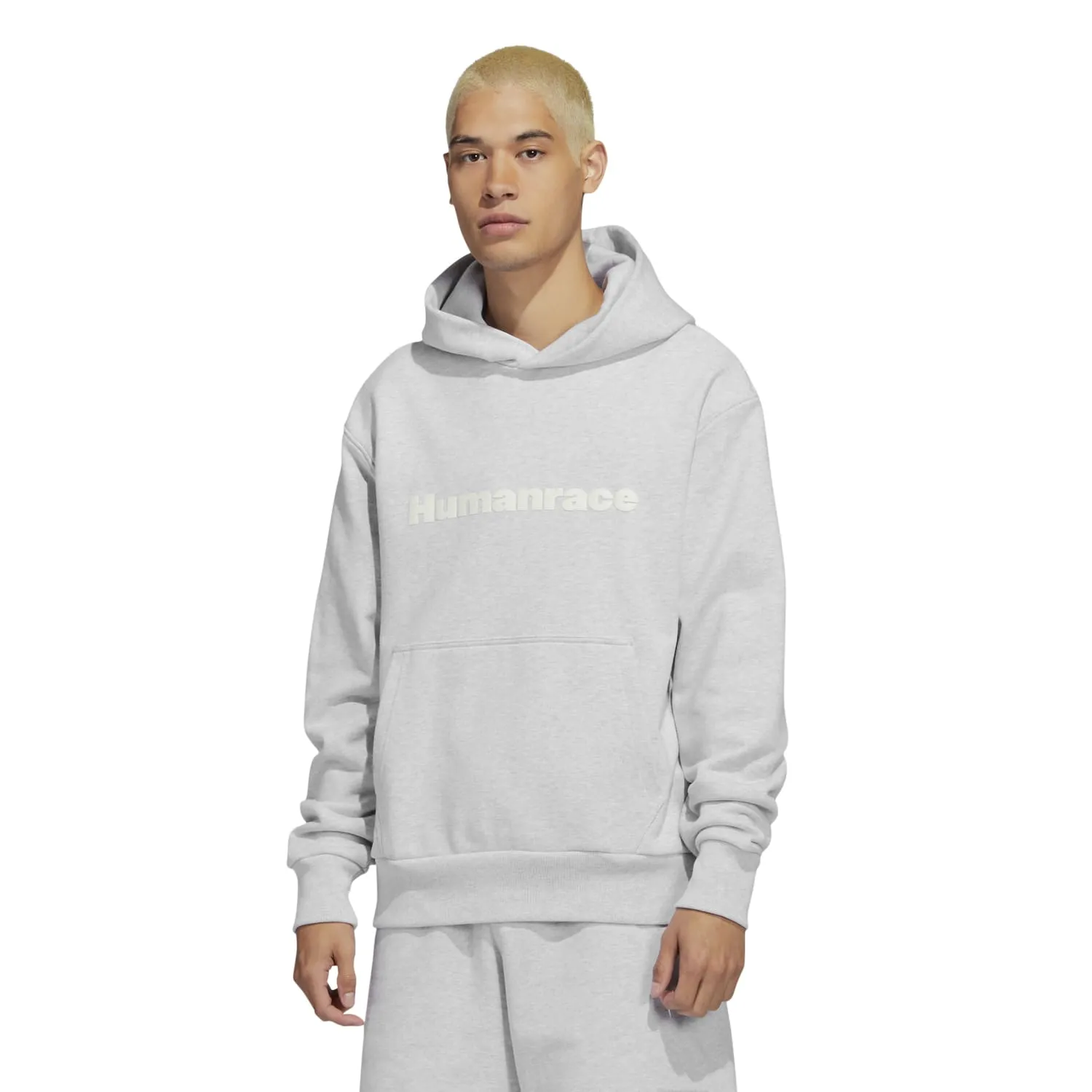 Adidas Originals Unisex PW Pharrell Williams Humanrace Basics Hoody Light Grey HS4819