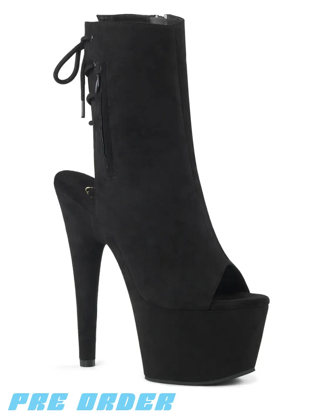 ADORE-1018FS - BLACK FAUX SUEDE  PRE ORDER 