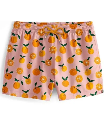 Aloha from Deer Men's Rose Gold / Yellow / Orange Oranges Swimming Shorts