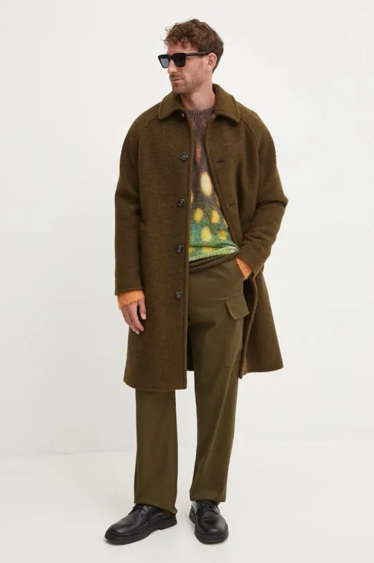 A.P.C. coat manteau gaston men’s green color WVBCA.H01516