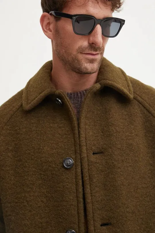 A.P.C. coat manteau gaston men’s green color WVBCA.H01516