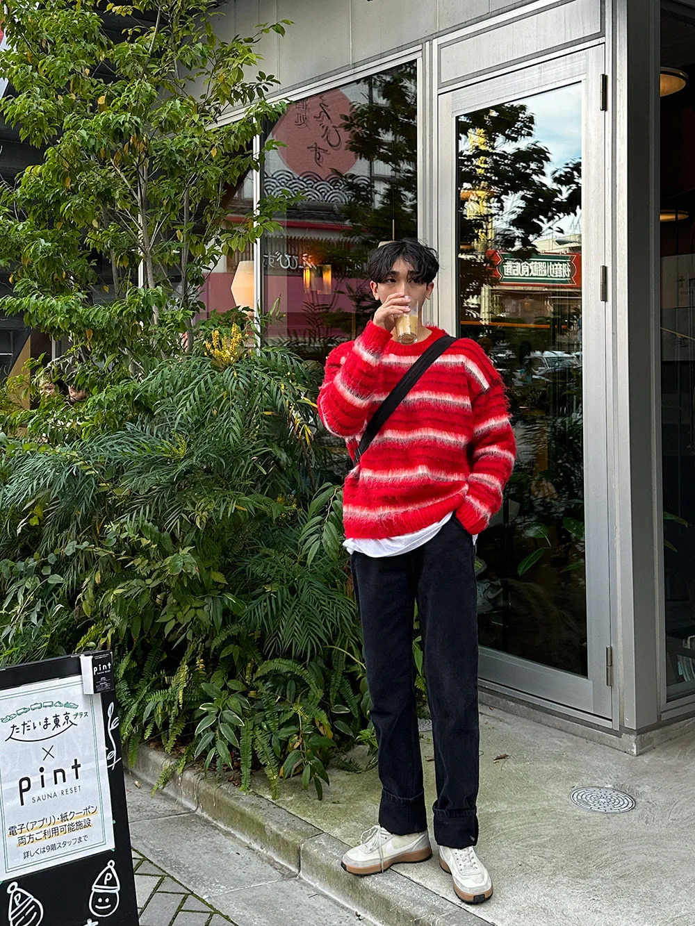 ASCLO  |Stripes Unisex Street Style Long Sleeves Oversized Sweaters