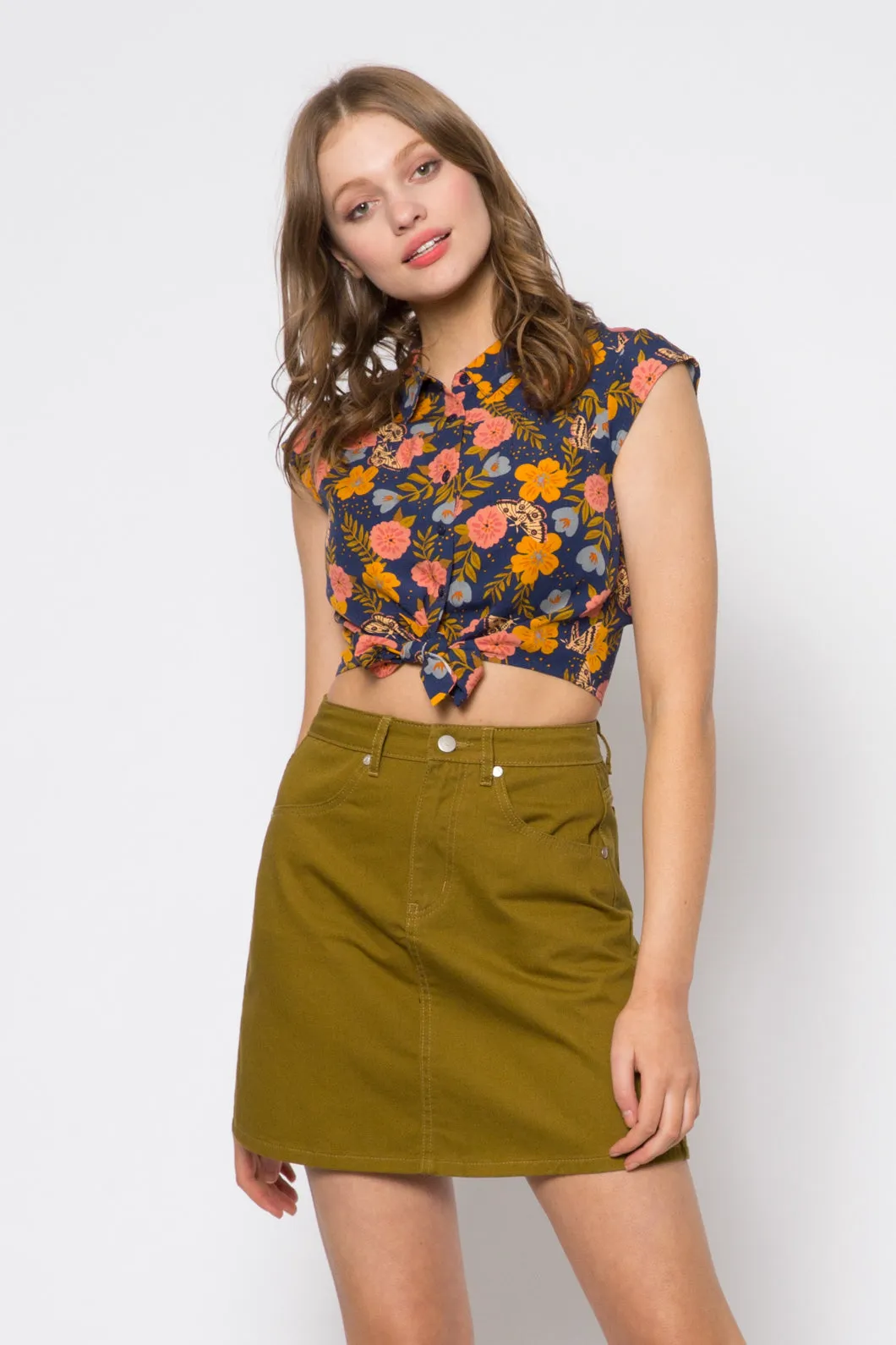 Astrid Drill Skirt