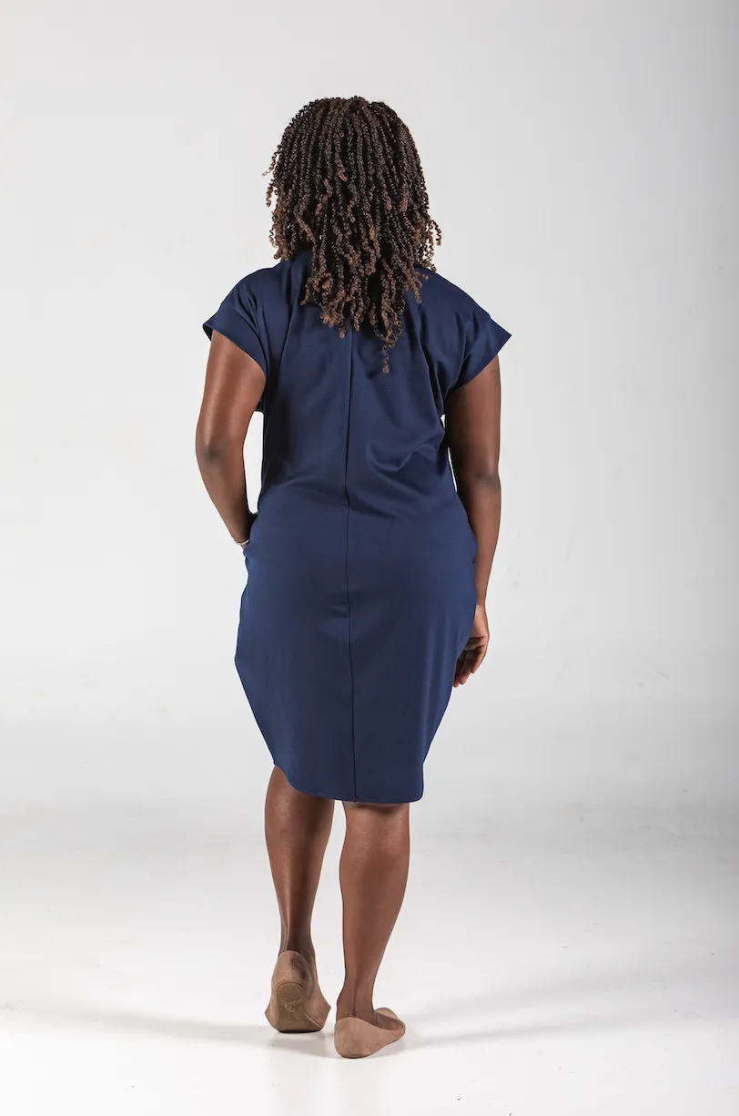 Athena Sleeveless Dress in Blue