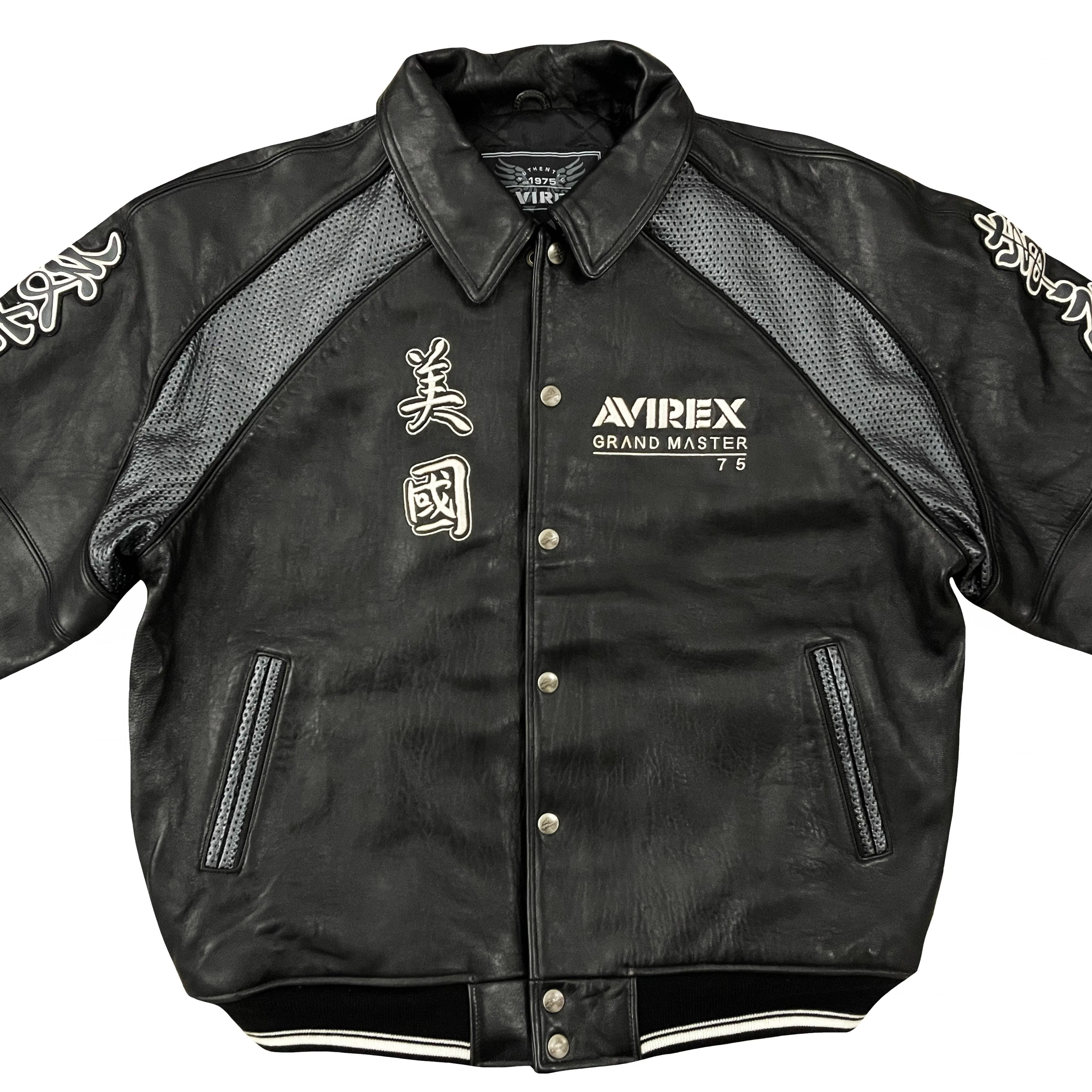 Avirex Grand Master Leather Varsity Jacket