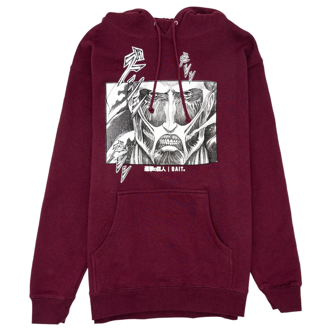 BAIT x Attack On Titan Men Colossal Titan Hoody (burgundy)