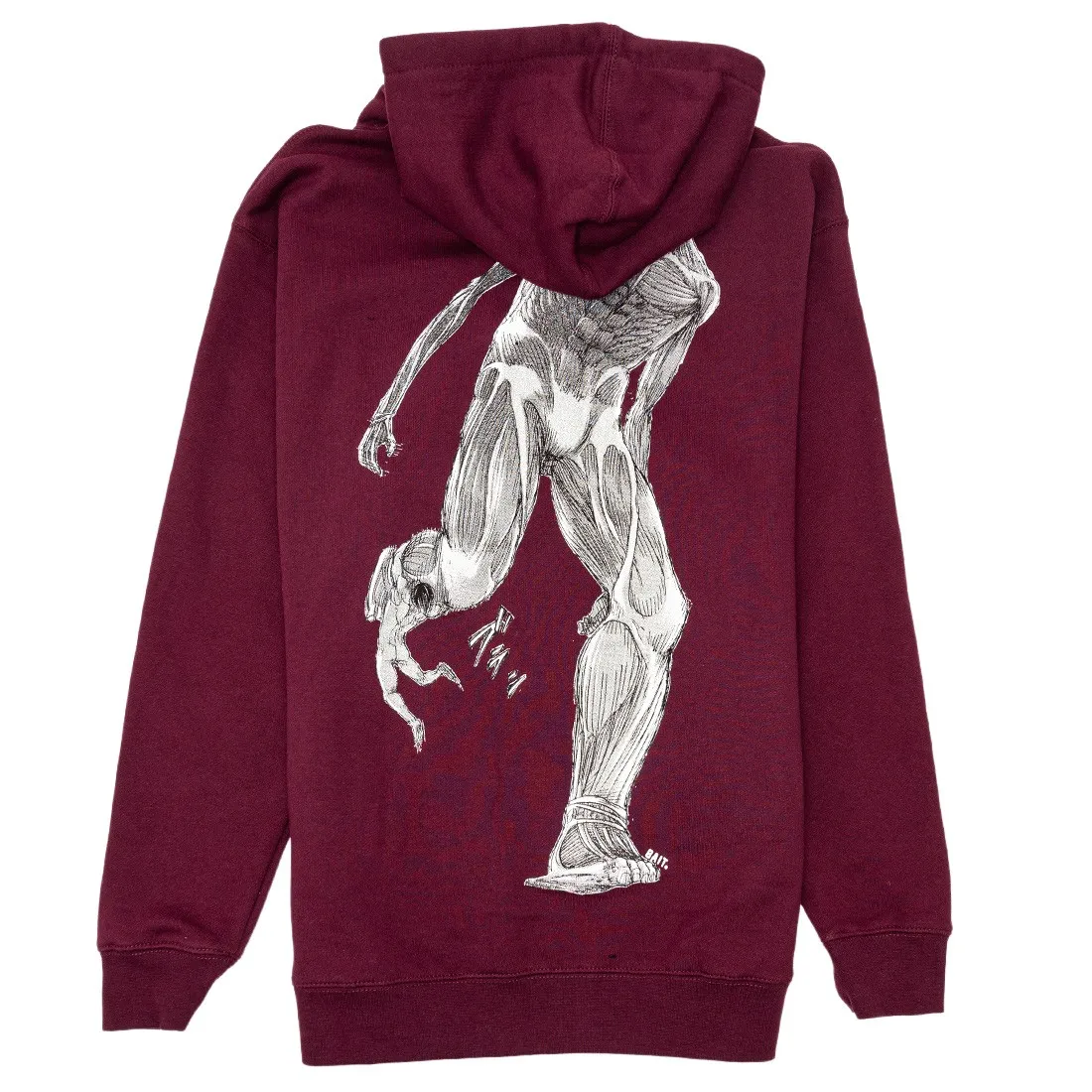 BAIT x Attack On Titan Men Colossal Titan Hoody (burgundy)