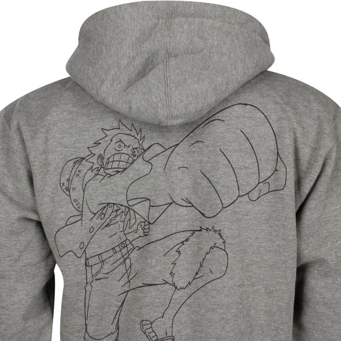 BAIT x One Piece Luffy Punch Zip Hoody (gunmetal heather)