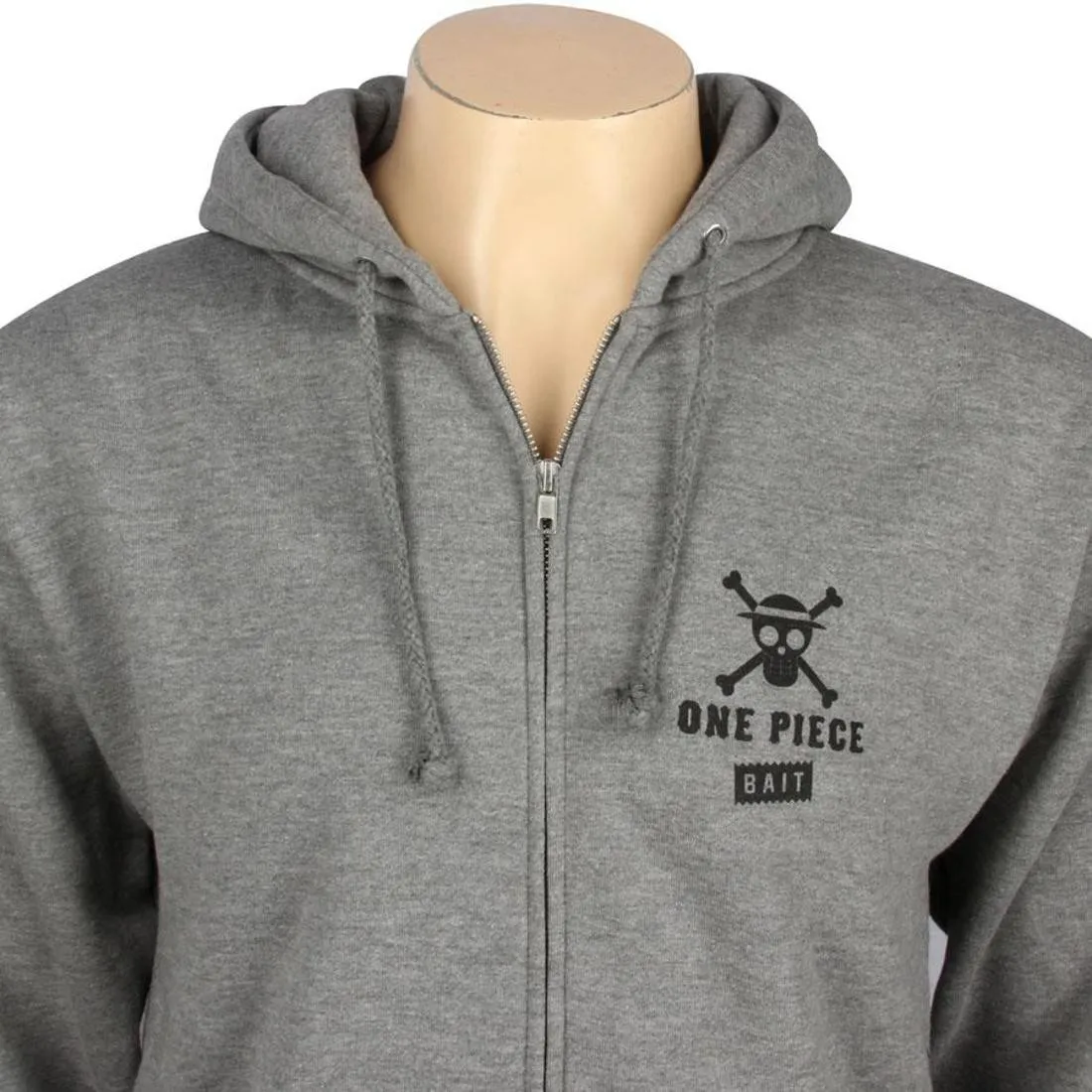 BAIT x One Piece Luffy Punch Zip Hoody (gunmetal heather)