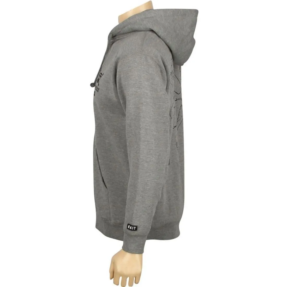 BAIT x One Piece Luffy Punch Zip Hoody (gunmetal heather)