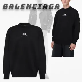 BALENCIAGA  |Unisex Wool Cashmere Street Style Long Sleeves Plain