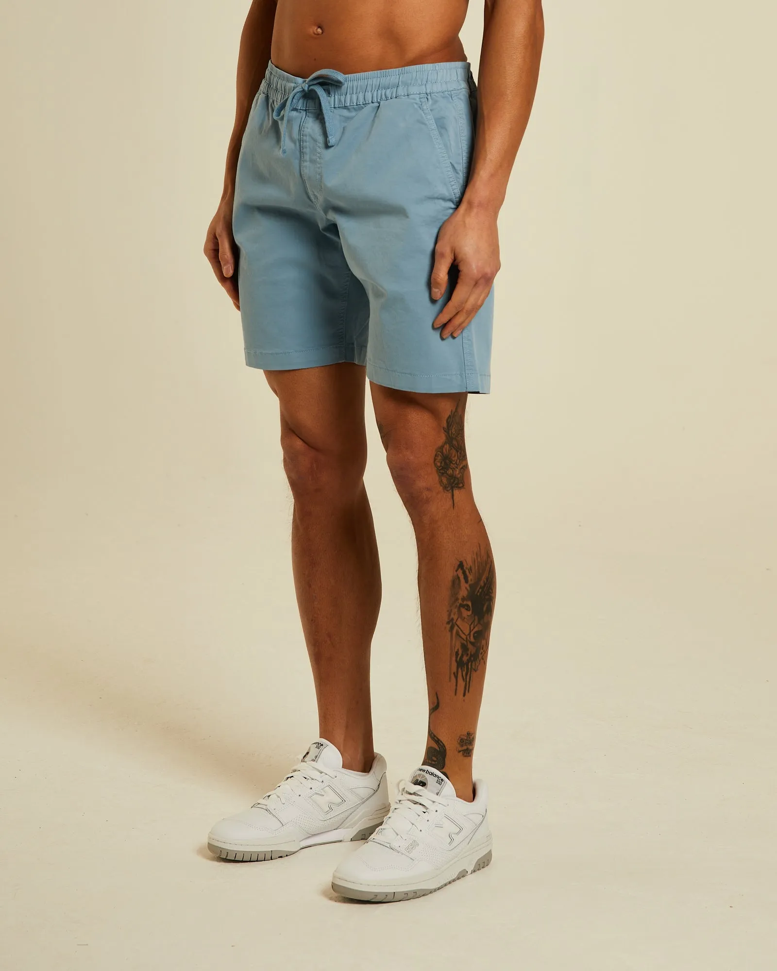 Barton Drawcord Short Pebble Blue