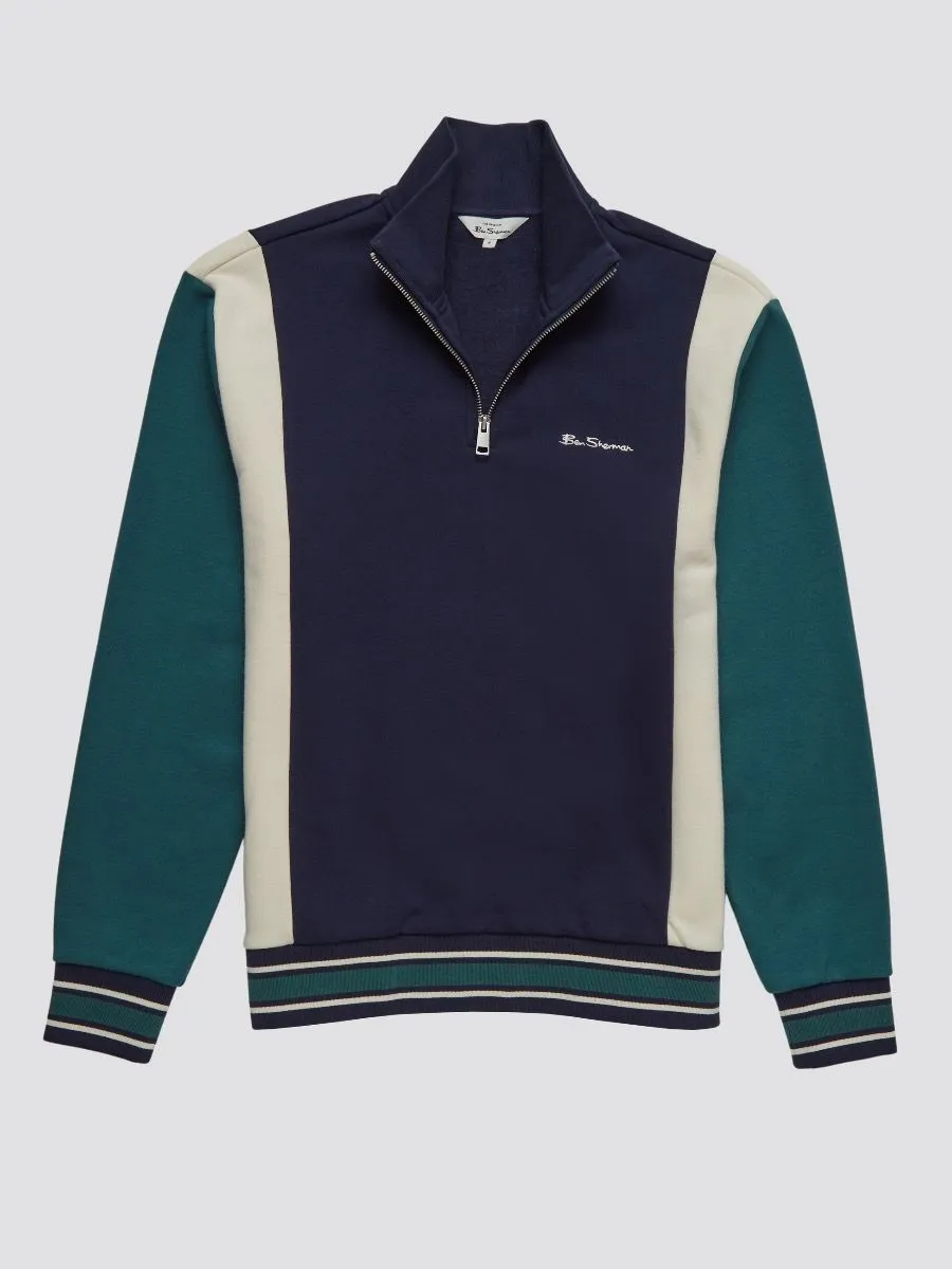 Ben Sherman Half Zip Track Top Jacket Marine