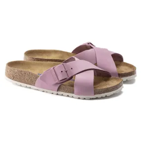 Birkenstock Womens Siena Soft Footbed Cross Strap Sandal- Orchid Nubuck