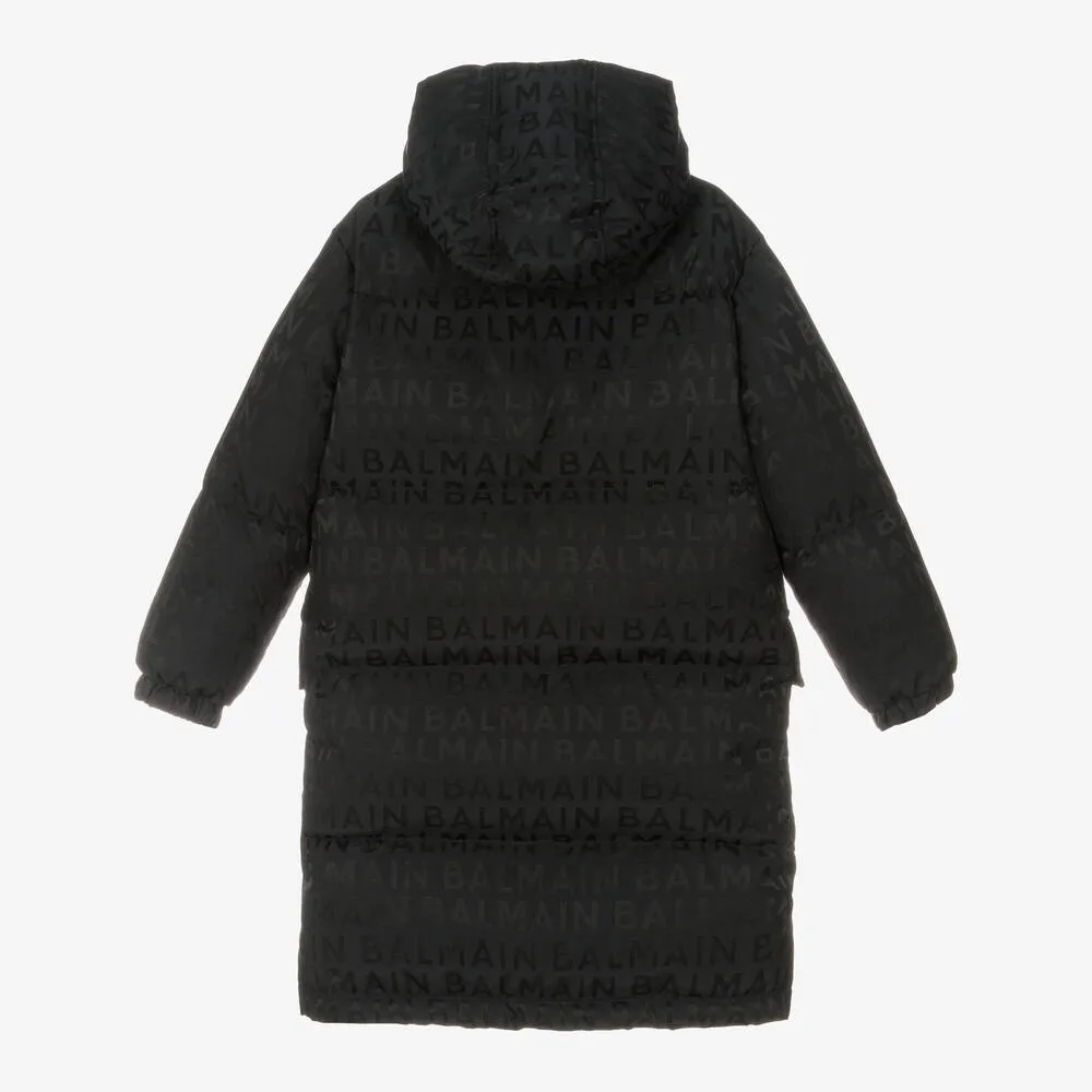 Black Down Padded Puffer Coat