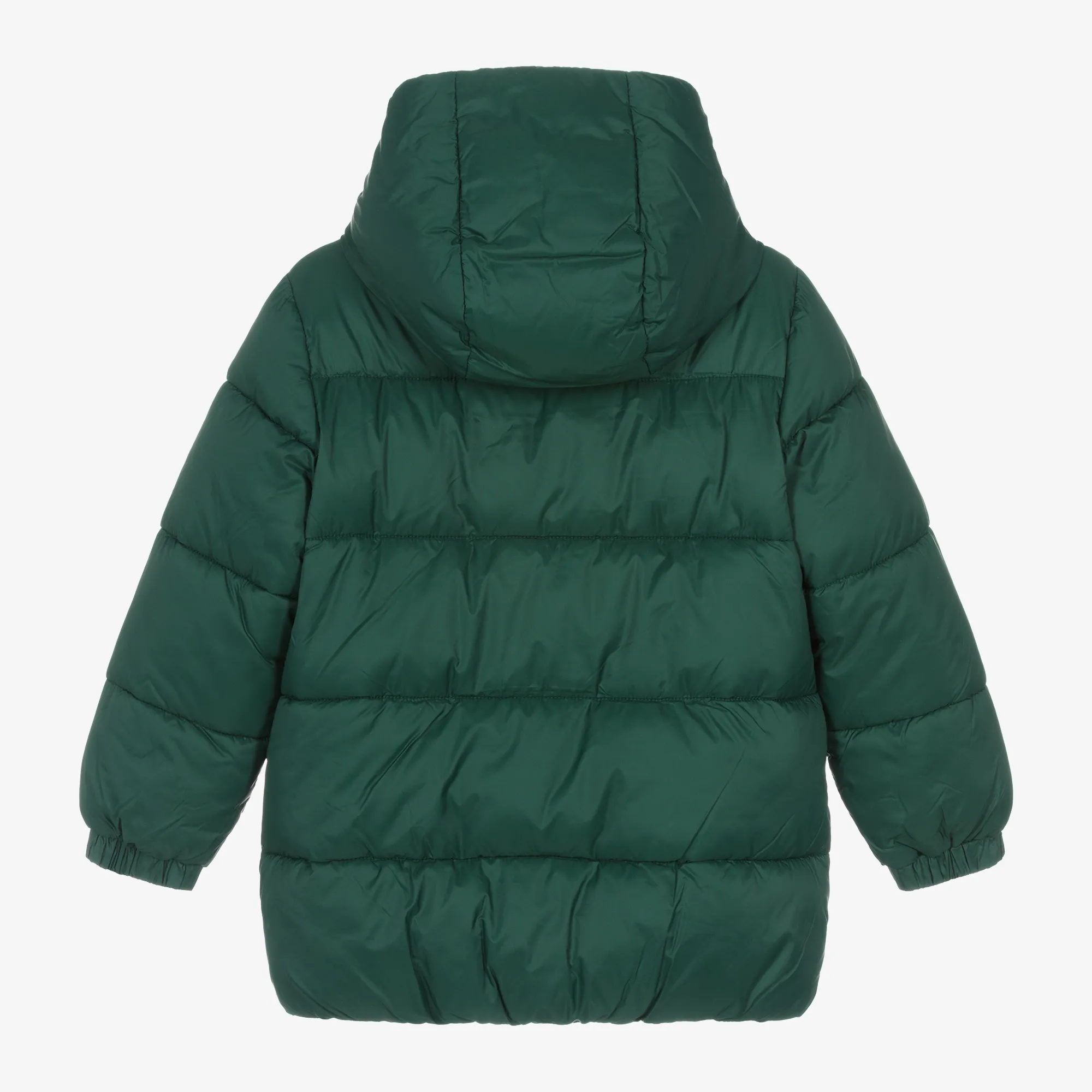 Boys Green Hooded Puffer Coat