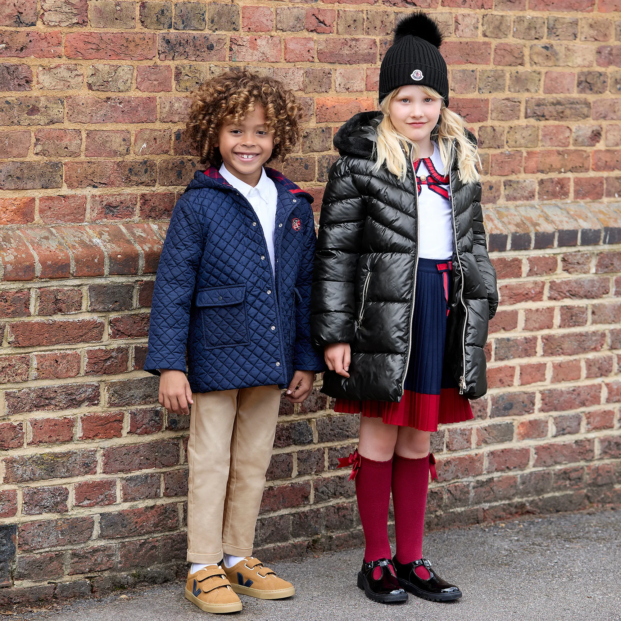 Boys Navy Blue Quilted Coat