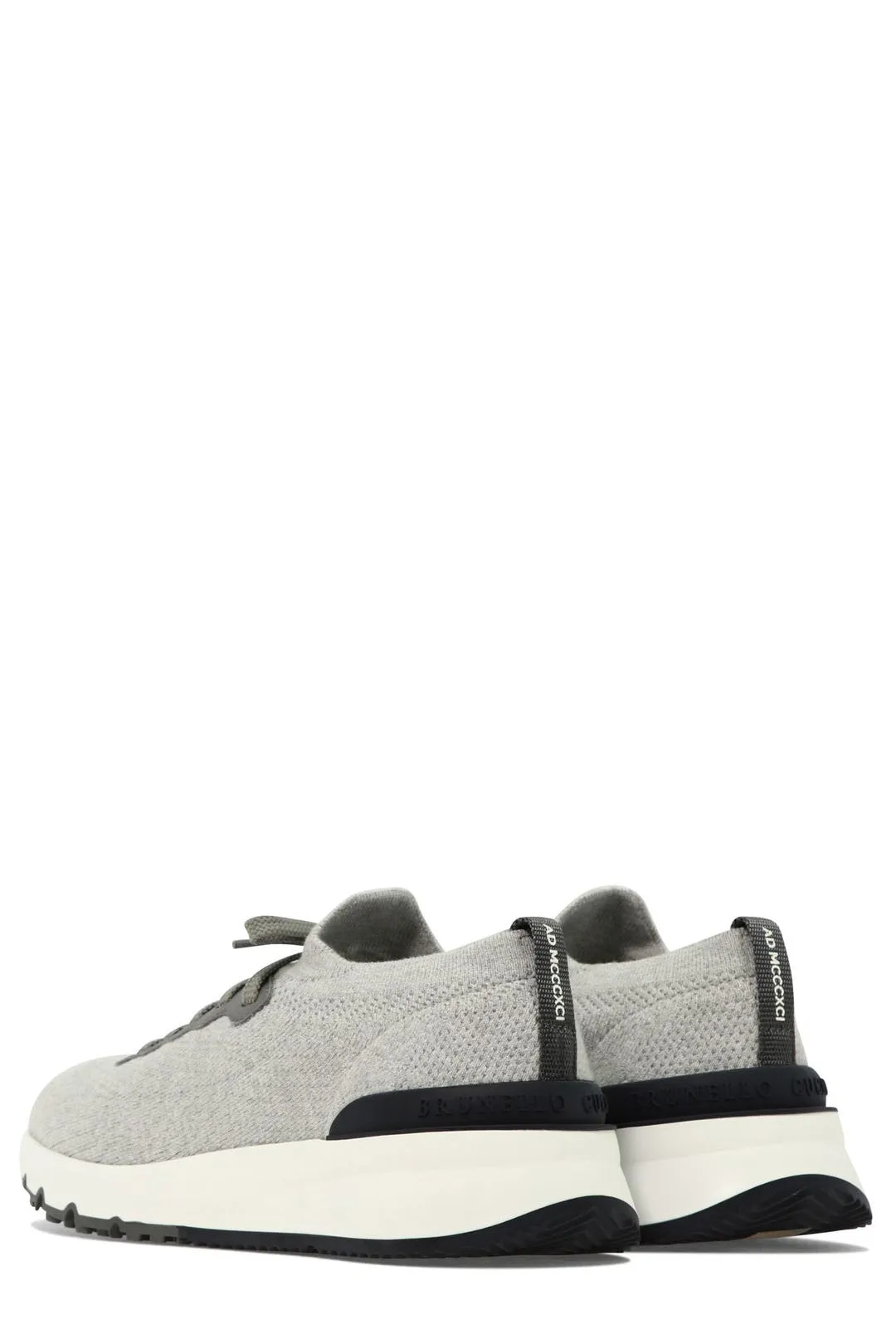 Brunello Cucinelli Knitted Lace-Up Sneakers