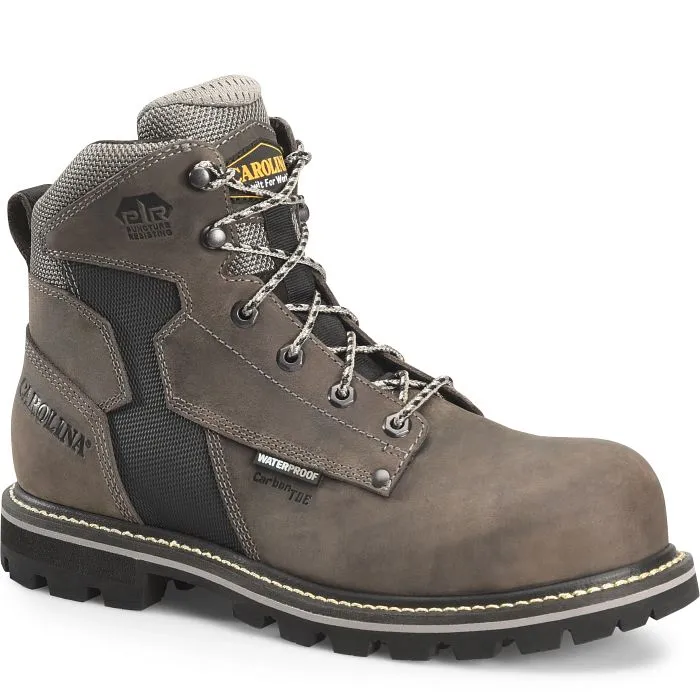 CAROLINA I-BEAM 6 COMPOSITE TOE WATERPROOF WORK BOOT SIZE 8.5D GRAY