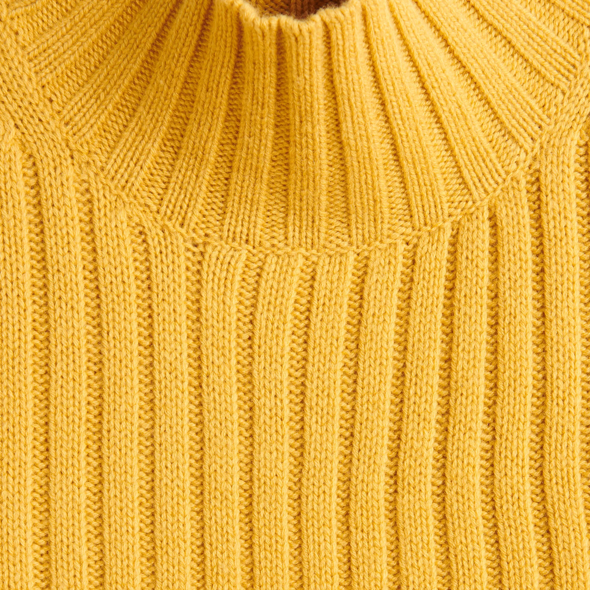 Chaley Rib Mock Neck Sweater - Gold