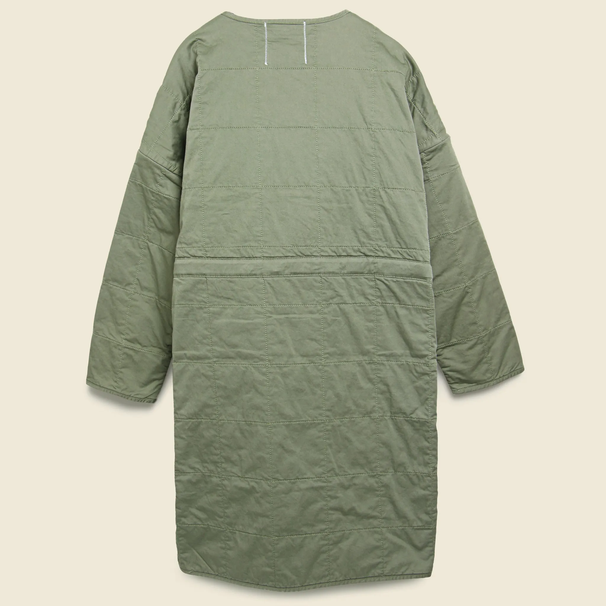 Christopher Quilted Coat - Military Green