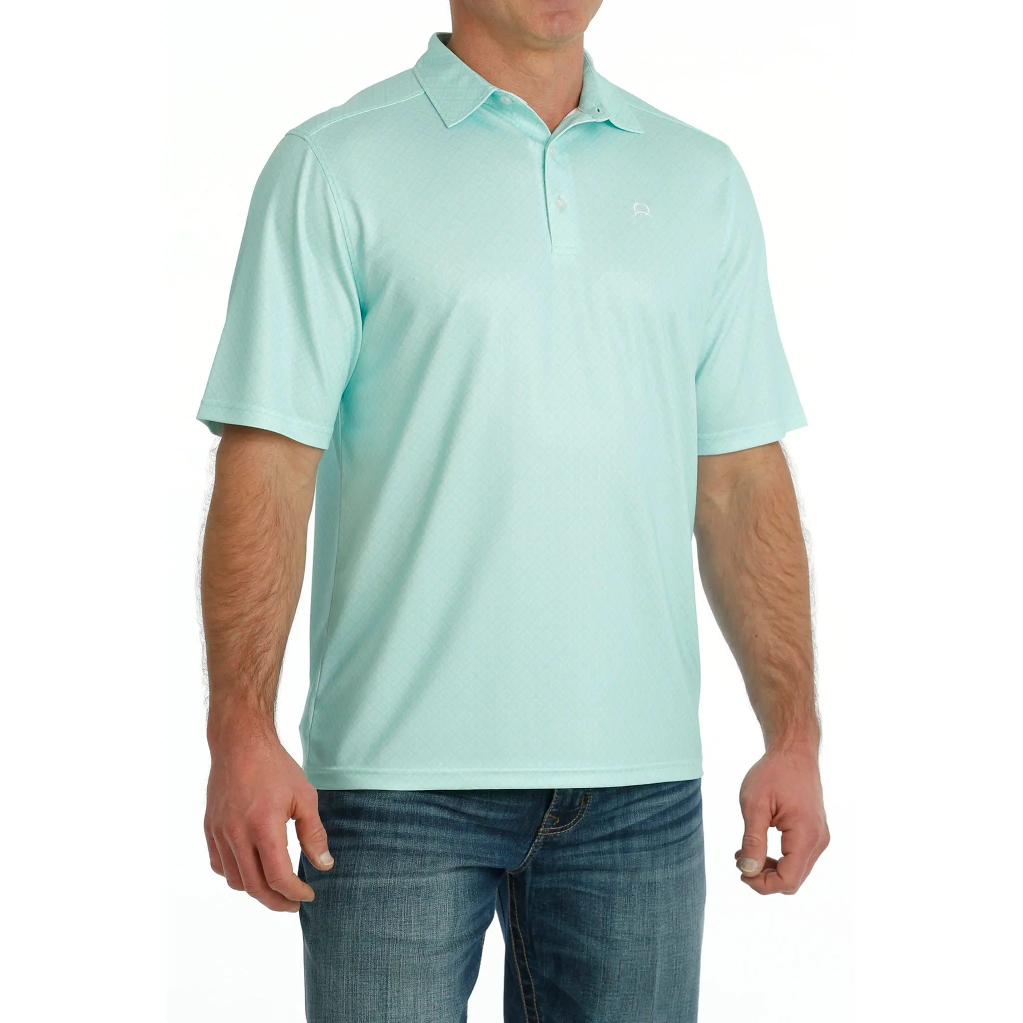 Cinch Men's Mint ArenaFlex Polo