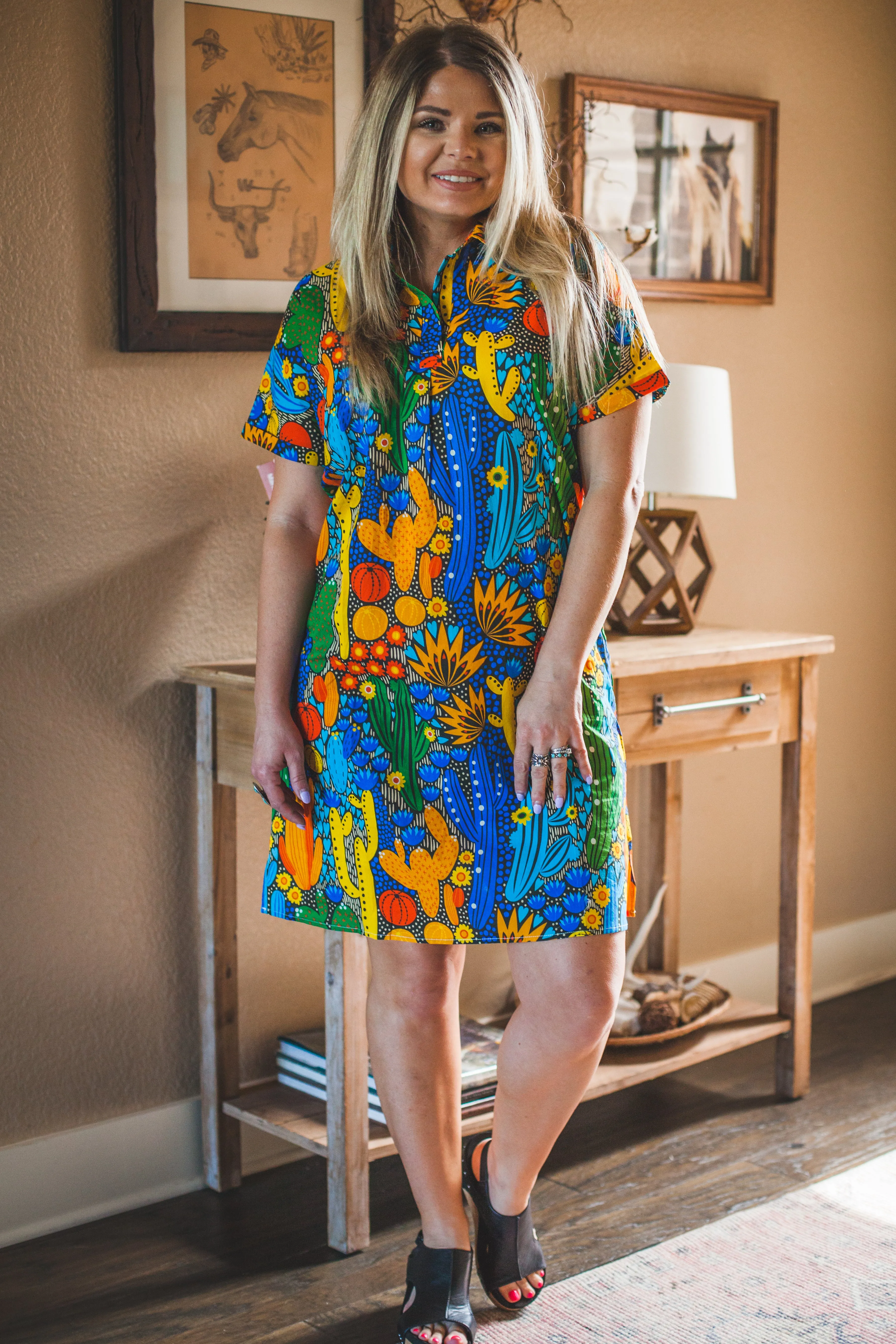 Colorful Cactus Dress