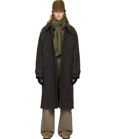 COOR Gray Cashmere-Blend Balmacaan Coat