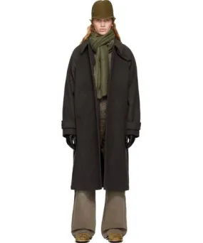 COOR Gray Cashmere-Blend Balmacaan Coat