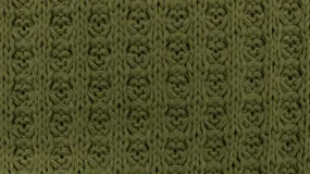 Cotton Waffle Sweater Knit - Army Green