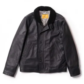 Deck N-1 Black Aniline Leather Jacket - Shangri-la Heritage