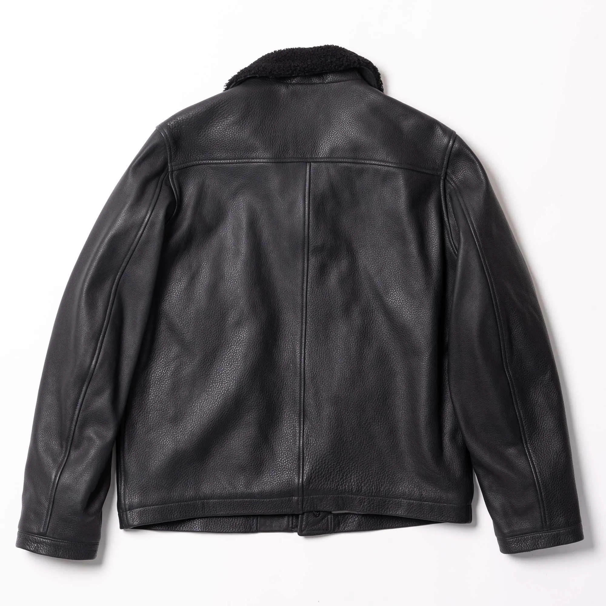 Deck N-1 Black Aniline Leather Jacket - Shangri-la Heritage