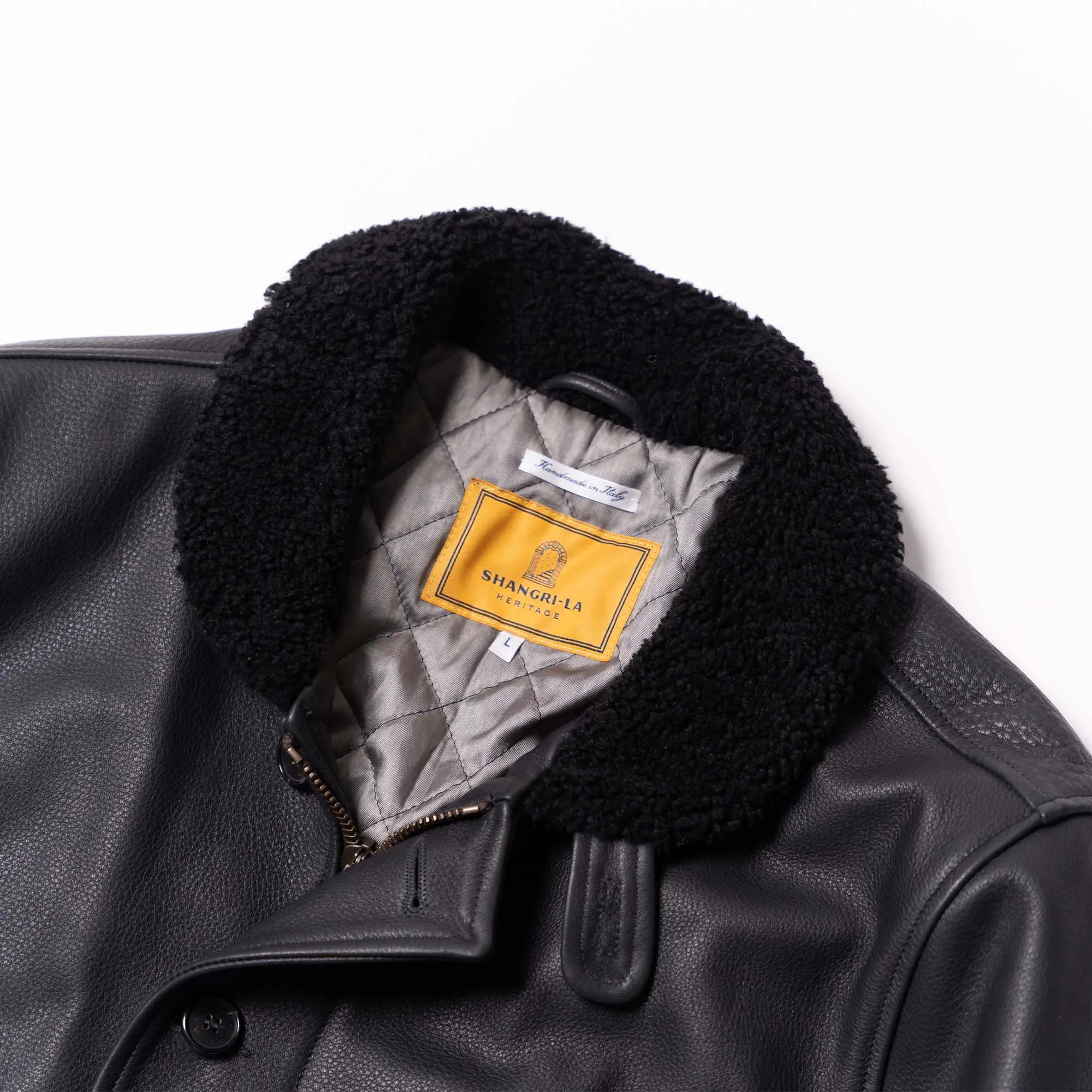 Deck N-1 Black Aniline Leather Jacket - Shangri-la Heritage