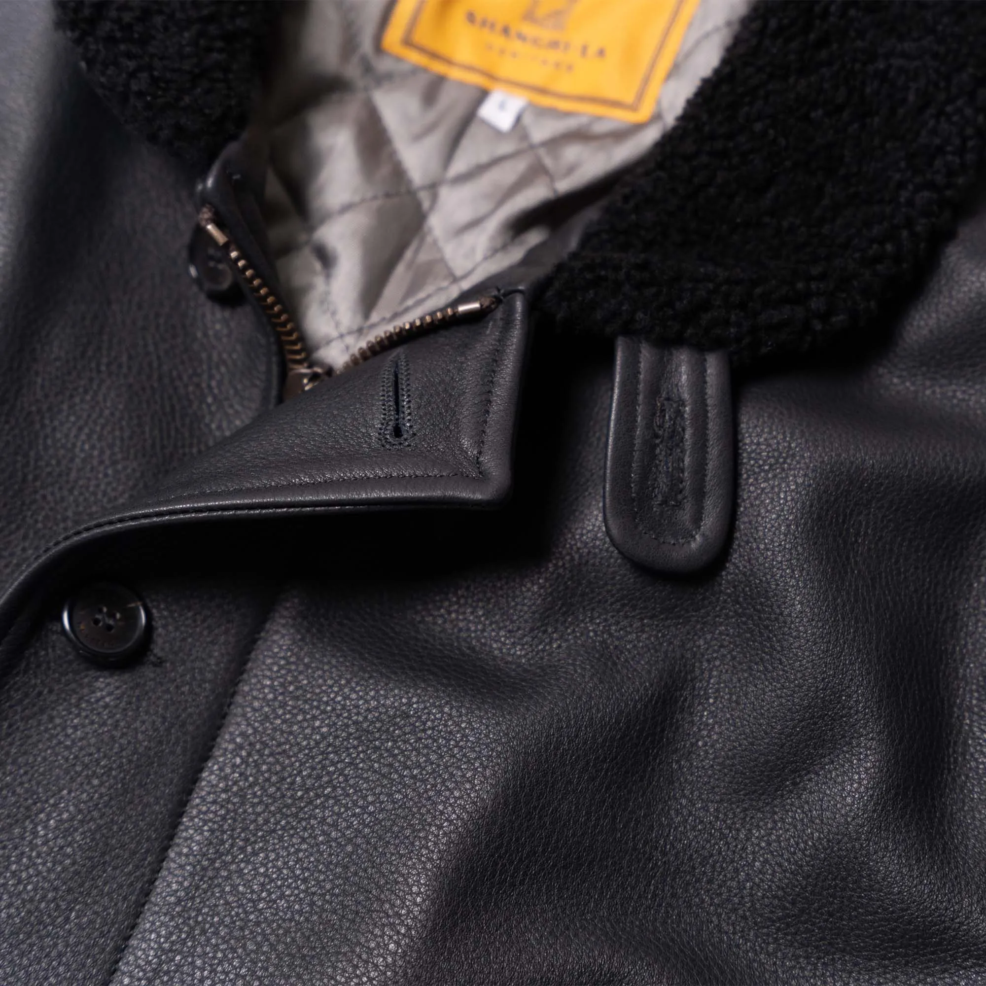 Deck N-1 Black Aniline Leather Jacket - Shangri-la Heritage