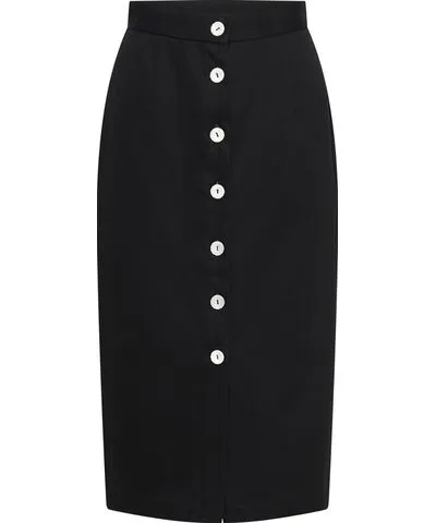 Deer You Women's Florence Fluttering Straight Midi Skirt In Black