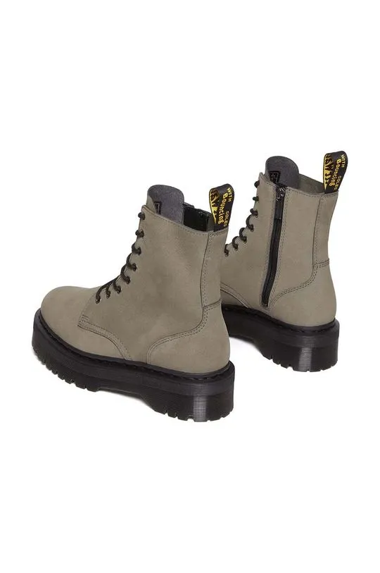 Dr. Martens leather biker boots Jadon women's gray color DM31296059