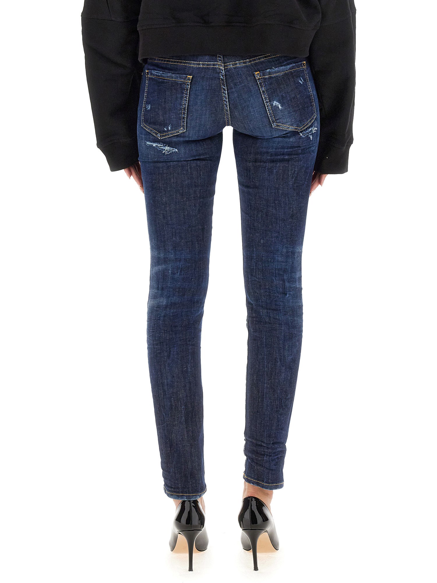 DSQUARED    JENNIFER COTTON DENIM JEANS