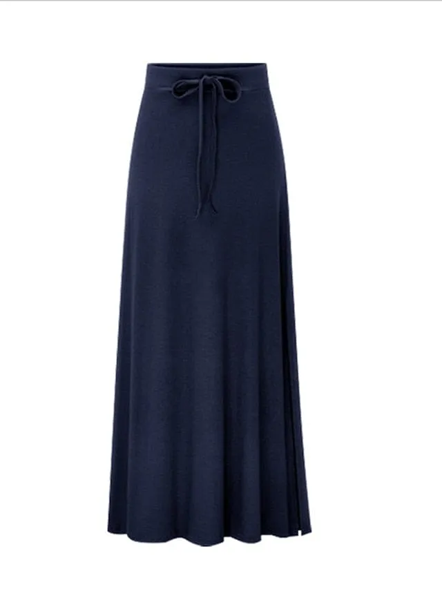 Elevate Your Style with Women's Bodycon Maxi Skirt in Navy, Black, Army Green, and Grey!