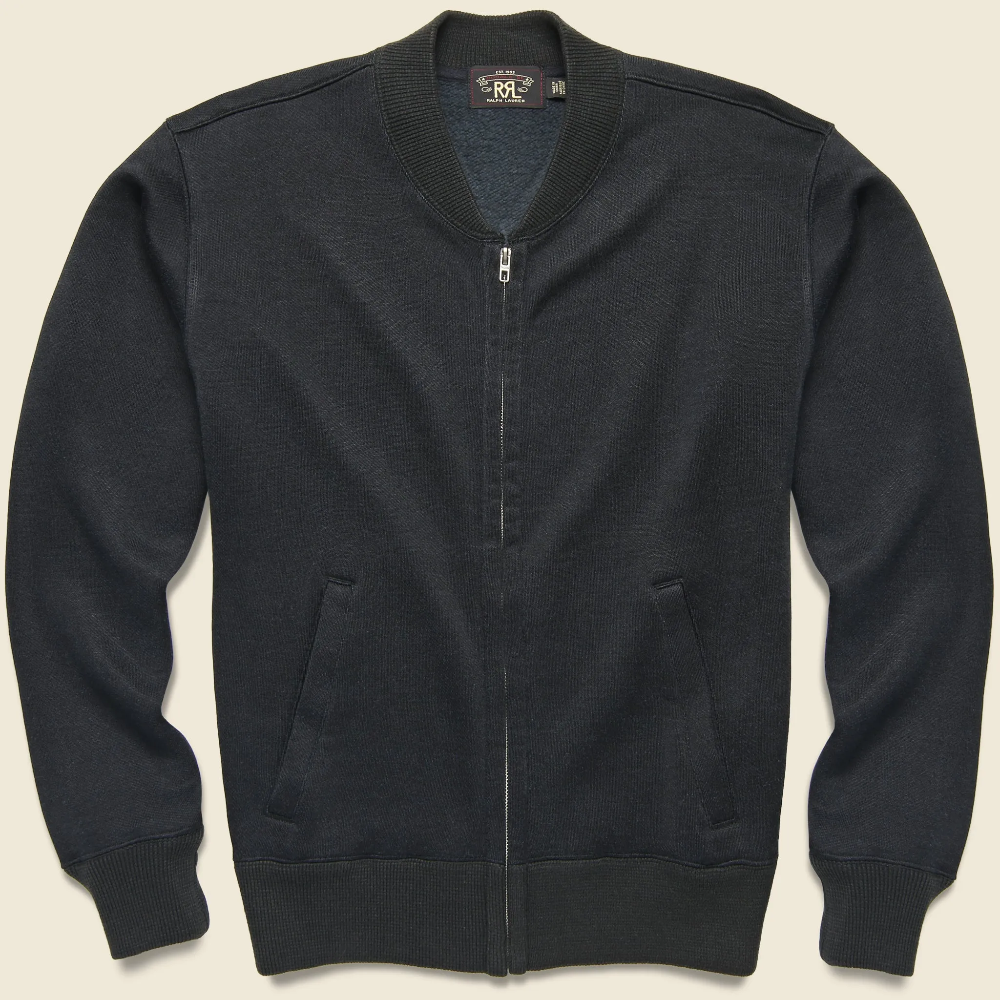 Fleece Baseball Jacket - Navy