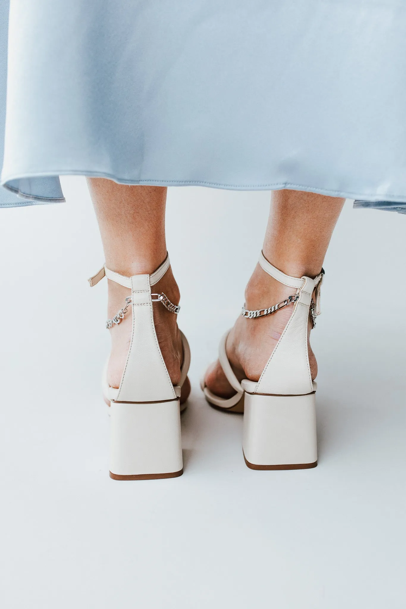 Free People: Parker Chain Heel in Bone