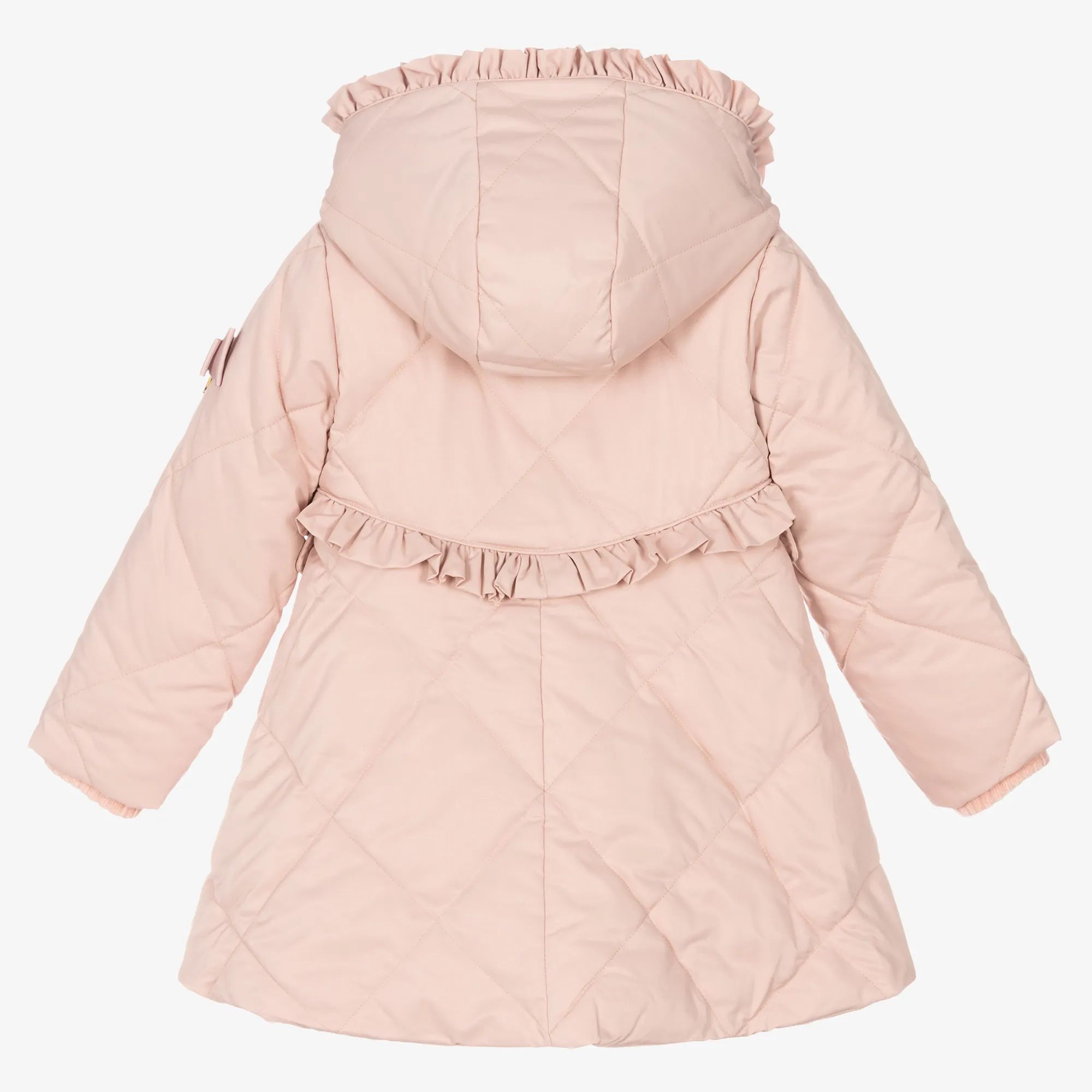 Girls Pale Pink Quilted Coat