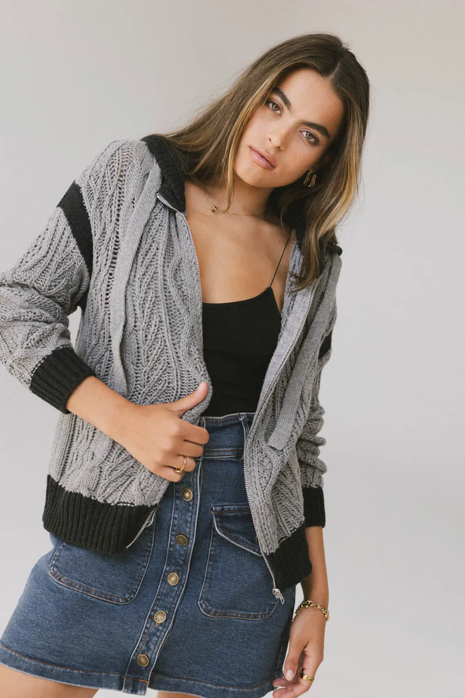 Giselle Zip Up Sweater