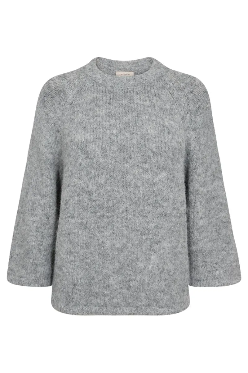 Grslulu Pullover 205507 | Medium Grey mlg. | Sweater fra Freequent